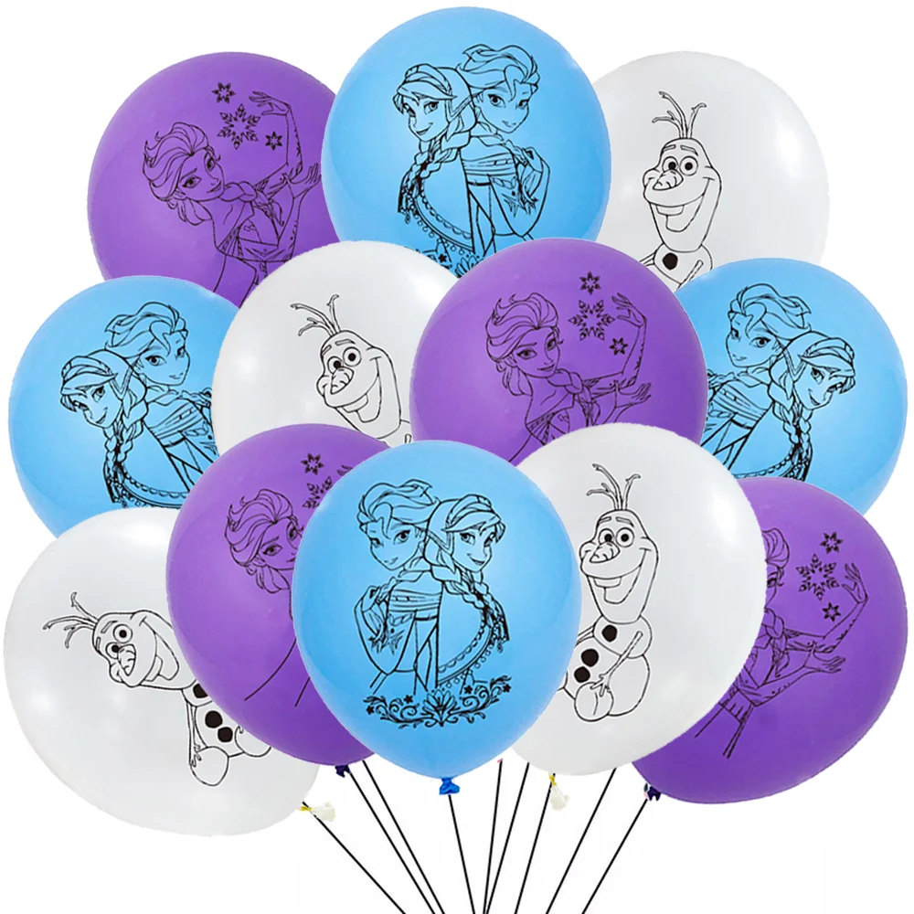 12inch Frozen Balloons Garland Arch Kit Snowflake Elsa Olaf Foil Globos Girls Birthday Party Baby Shower Decoration Global