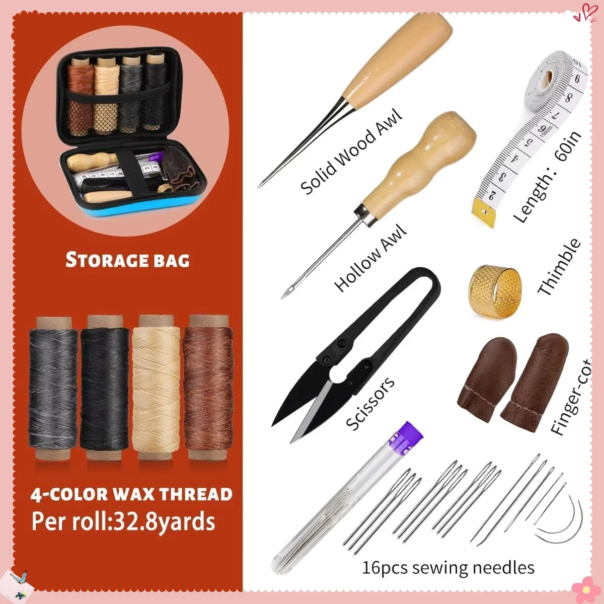 

Fix Ripped Car Seats & Sofas Easily! All-in-One Leather Repair Kit with Strong Waxed Thread.