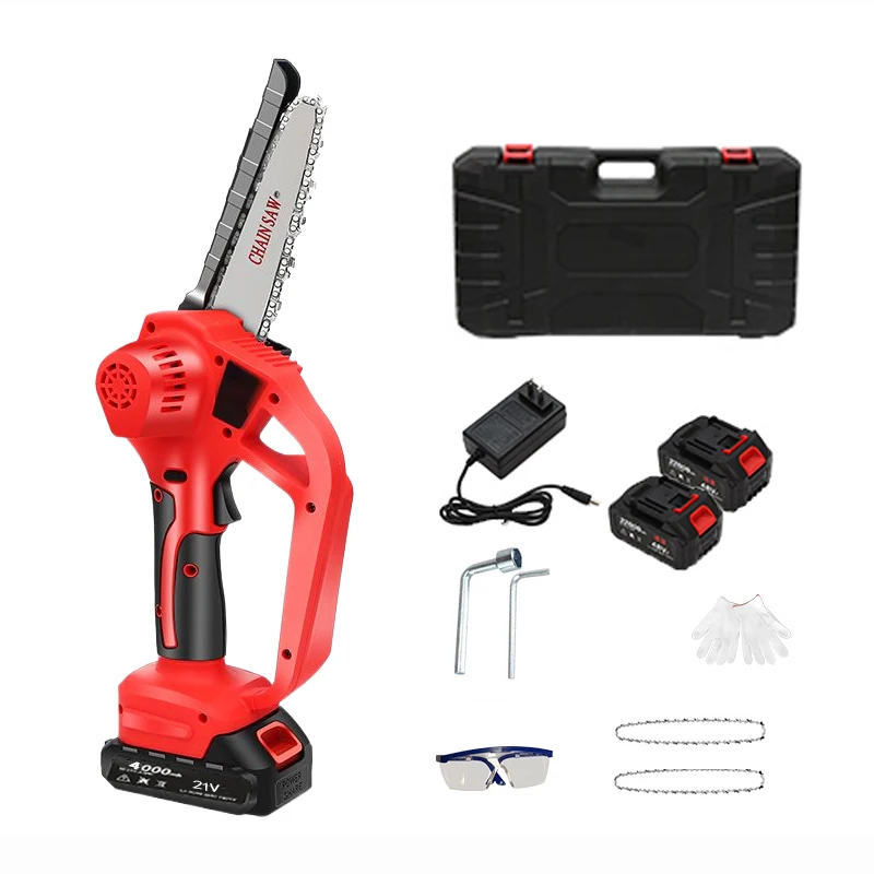 Cordless Mini Chainsaw,6-inch Electric Portable Mini Chainsaw, Small Chain Saw with Powerful Batteries Pruning Shears Chainsaw