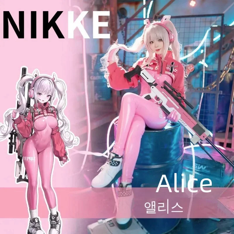 نيكي أليس تأثيري حلي ارتداءها آلهة النصر قفازات الأذن شعر مستعار اللاتكس القط دعوى بذلة سترة كاملة هالوين النساء