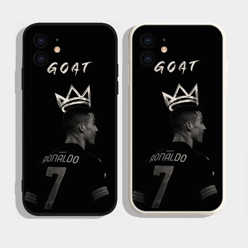 EpcCR7 Football Star R-Ronaldo-ES Phone Case Silicone Soft For IPhone 16 15 14 13 12 11 Plus Pro Max Plus