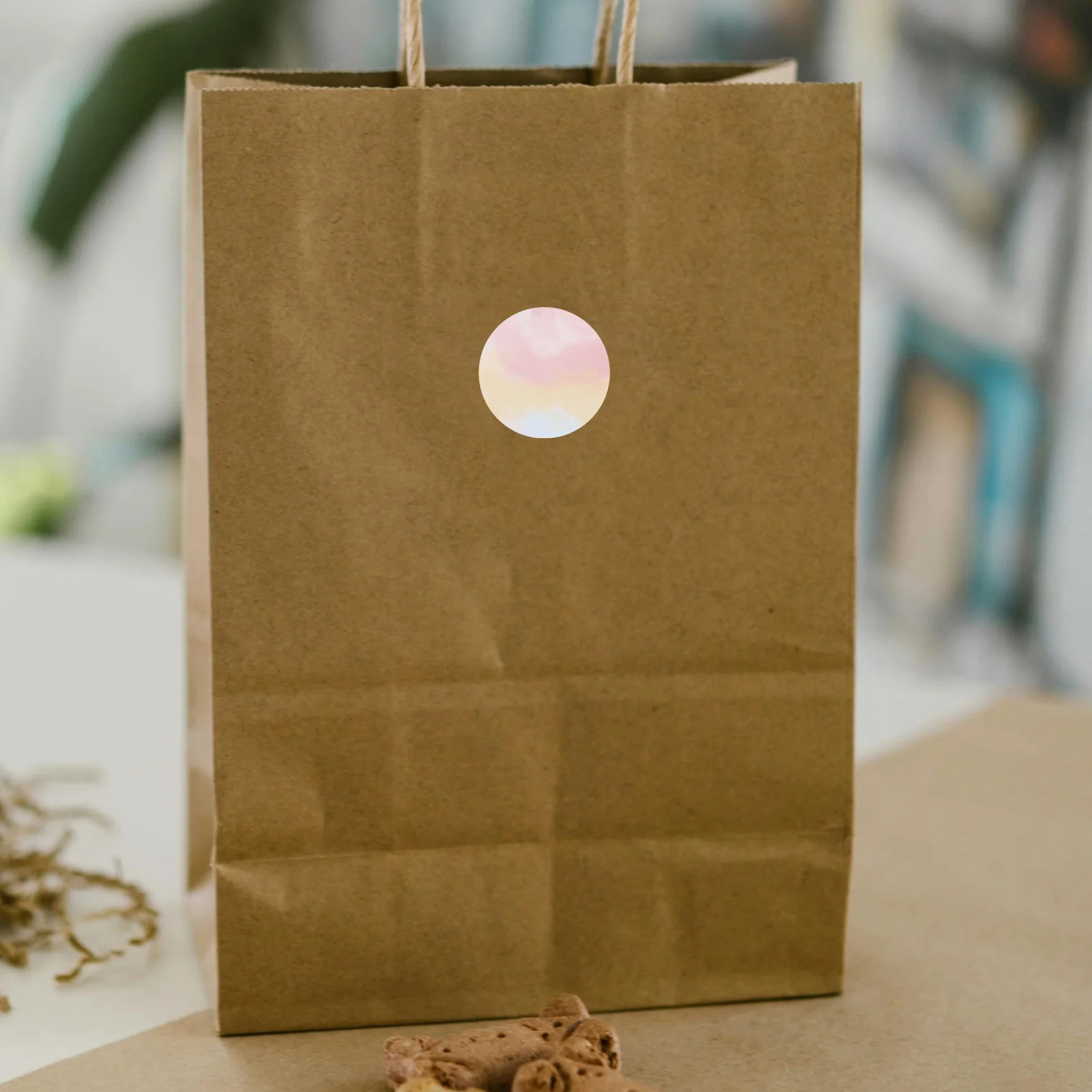 1 Rol Label Termal Warna Gradasi Label Alamat Pengiriman Transparan untuk Stiker Label Harga