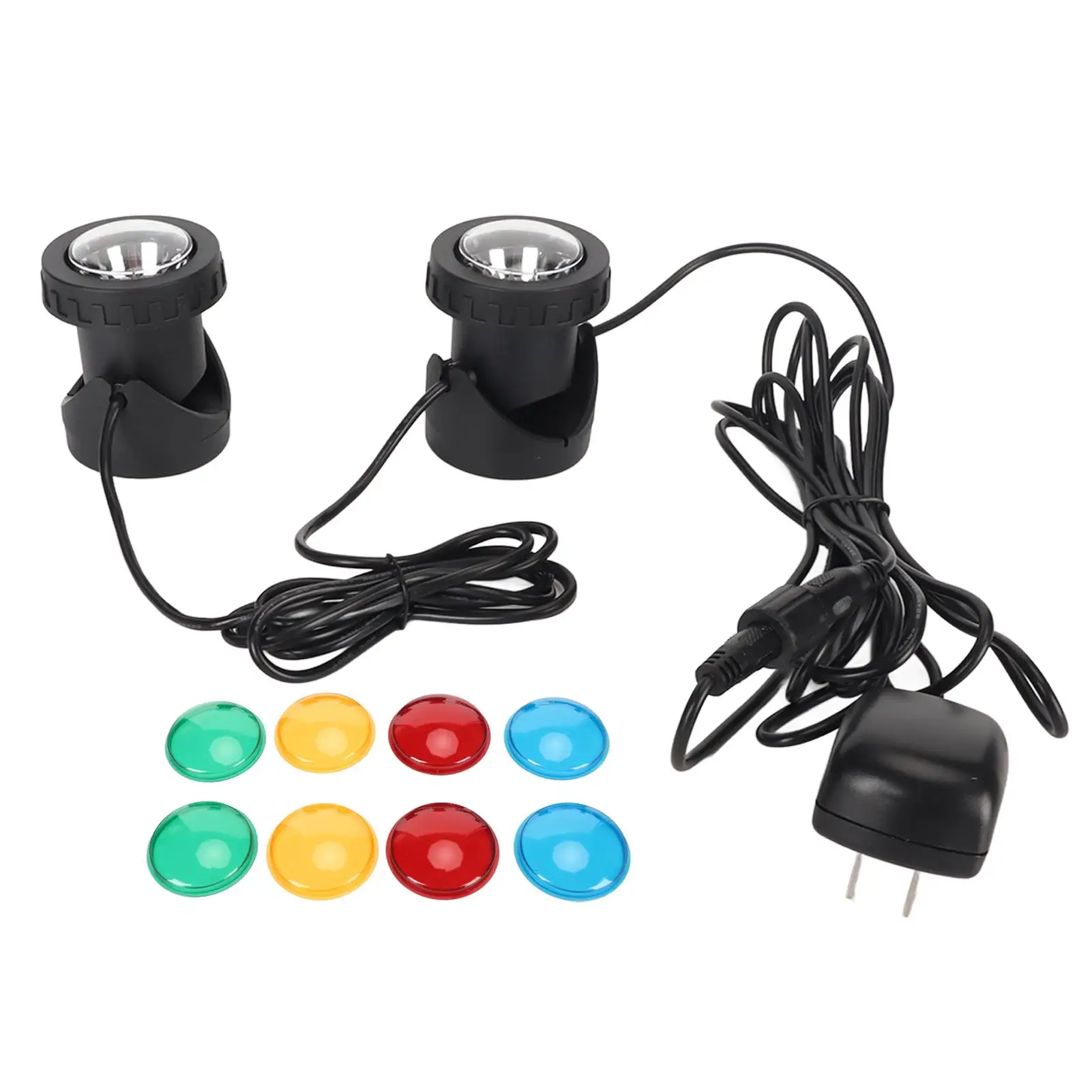 

Color Changing Pond Lights IP68 Waterproof Submersible Spotlights for aquarium - US Plug, Vibrant Lenses