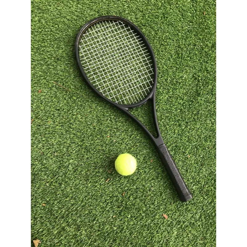 مضرب تنس كربون بيضاوي أسود، متين ومريح لكل من الرجال والنساء، مناسب للعب الكاجوال والتدريب اليومي #2