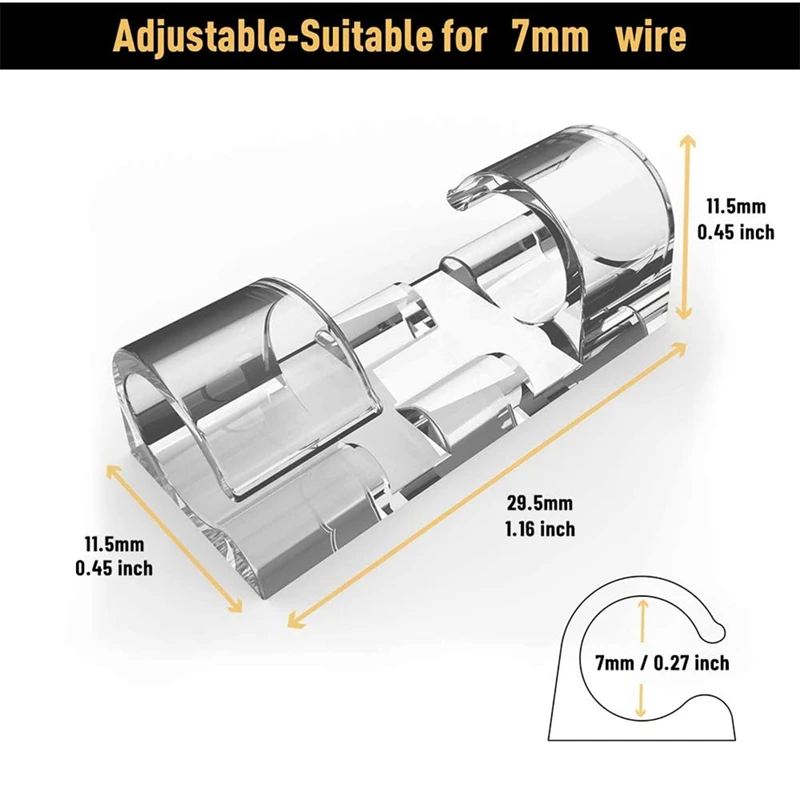 With Strong Self-Adhesive Cable Clamp, Cable Management Tv Pc Wire Holder Adhesive Organizer