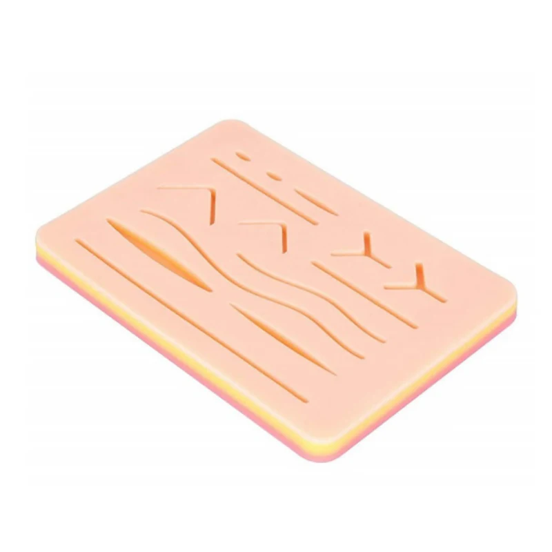 

Suture Practice Medical Silicone 3 Layer Suturing Pad Human Skin Model Training