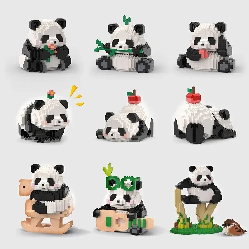 Creative DIY Assemable Animal Cute MINI Chinese Style Animal Panda Building Block Educational Boy Toys For Children 2024 Best