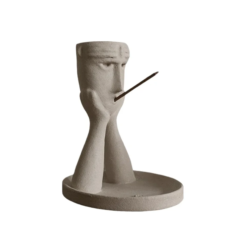 

Art abstract character handmade three-dimensional thread incense plug base high-end gift, aromatherapy gift box