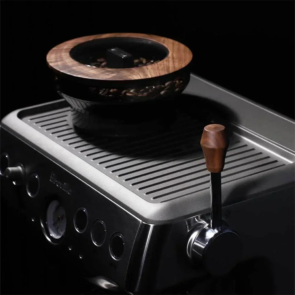 

Coffee Machine Steam Lever And Walnut Dose Hopper Cover For Breville 870 875 876 Modification Coffee Accessories