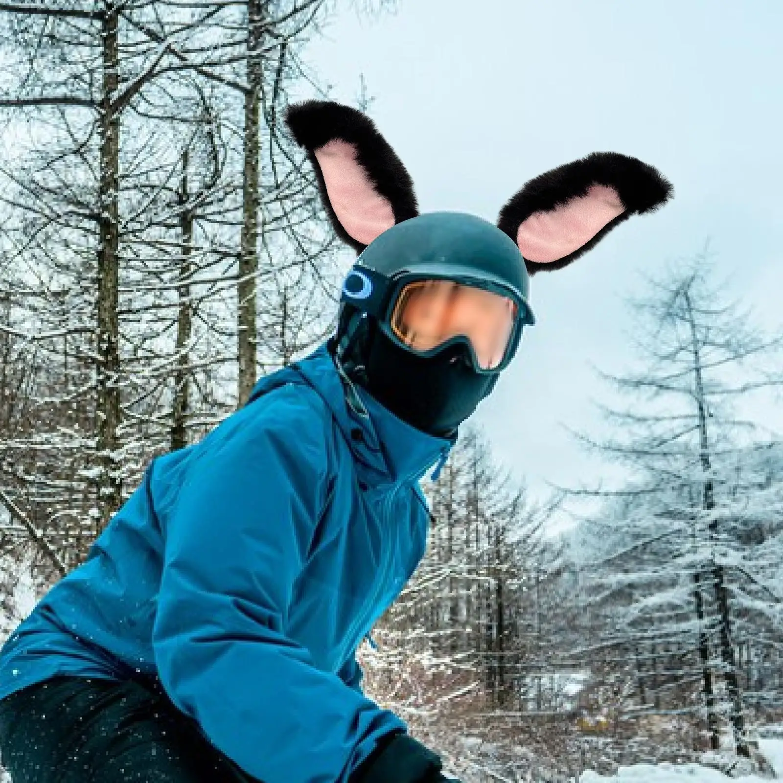 

Украшение шлема с кроличьими ушками, зимние уникальные аксессуары для велоспорта, подарок, легко липкий для велосипеда, велосипеда, головных уборов, езды на лыжах