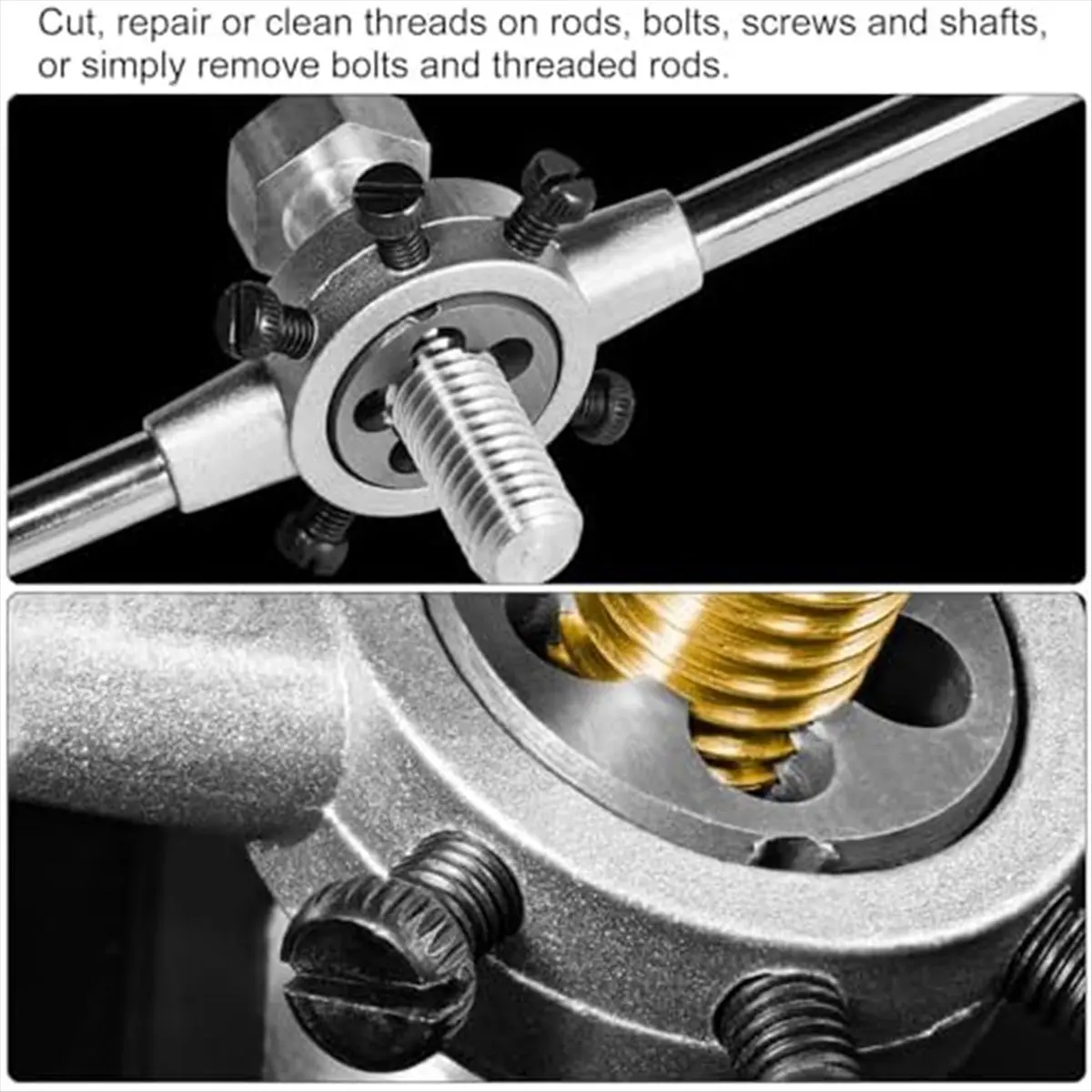 A24I Die Handle Wrench for Metric M30-M36/1-1/16 inch-1-7/16 inch(UNC/UNF) 65mm OD Round Dies,65mm x 25mm Threaded Die Holder