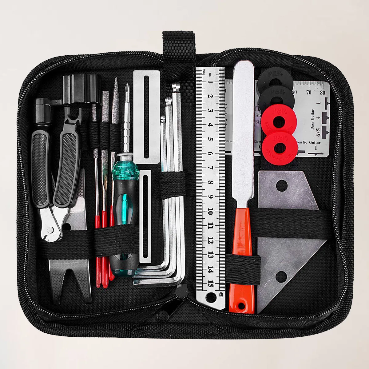 20 قطعة أداة إصلاح الغيتار معدات ملف سلسلة تغيير الآلات تلميع الحصير أدوات الأدوات