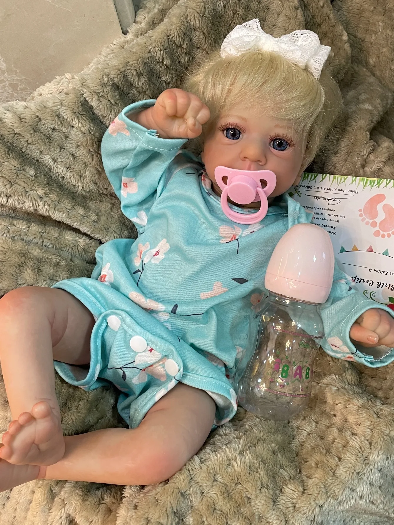 17.32 Inch Felicia Reborn Baby Doll Handmade Bebe Lifelike Newborn Baby Doll For Children Birthday Gifts