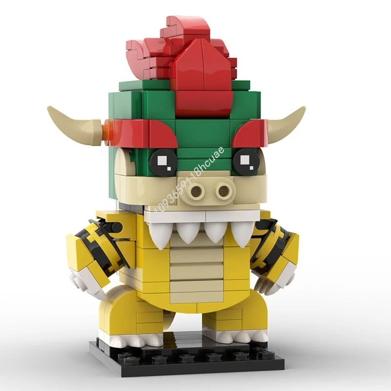 

198 шт. MOC Bowser Brickheadz Brickheadzed модель строительные блоки игрушки архитектура рождественские подарки сборка DIY образование дети