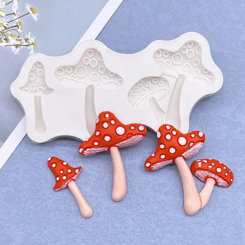 Mushroom Silicone Mold Sugarcraft Chocolate Cupcake Baking Mold Resin Fondant Cake Decorating Tools