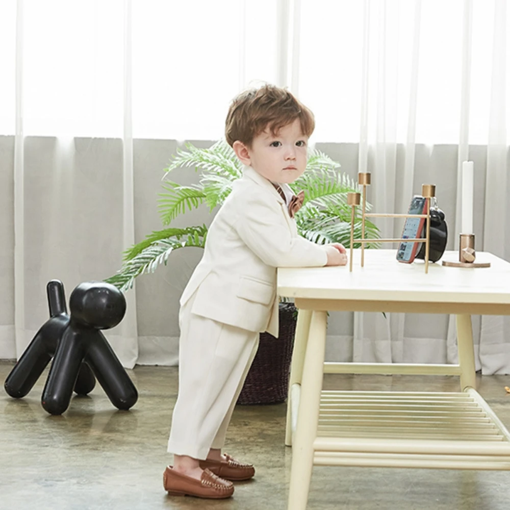 Chłopięce dwurzędowe garnitury 2-częściowe marynarka spodnie na wesele urodziny, klapy w szpic zestawy smokingów dla dzieci kostiumy dla prowadzących