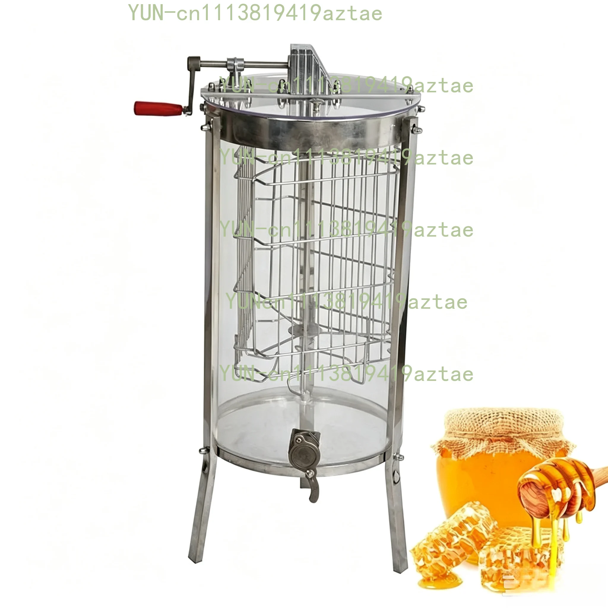 Beekeeping Equipment Transparent Acrylic Shake Honey Machine Multi Function 3 Frame Honey Centrifuge Manual Honey Extractor