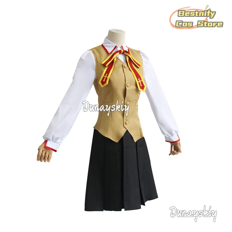 Anime Spiel Fate/stay Night Tohsaka Rin Cosplay Kostüm Perücke Roten Teufel Perücke Langen Mantel Schuluniform Rock Frau Kawaii campus Anzug