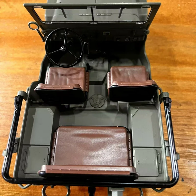 HG4-58 Willys 1/14 RC 전기 원격 제어 모델 자동차 미니 시뮬레이션 군사 트럭 Aldult Kids Toys