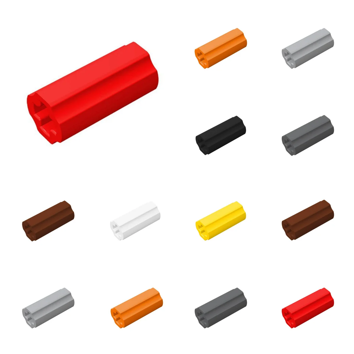 50pcs 59443 6538c Axle Connector 2L Smooth with x Hole Building Block Toy Compatible Accessories DIY MOC High-tech