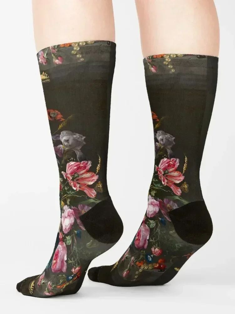 Vase of Flowers by Jan Davidsz. de Heem Socks compression tennis gifts cycling Mens Socks Women's