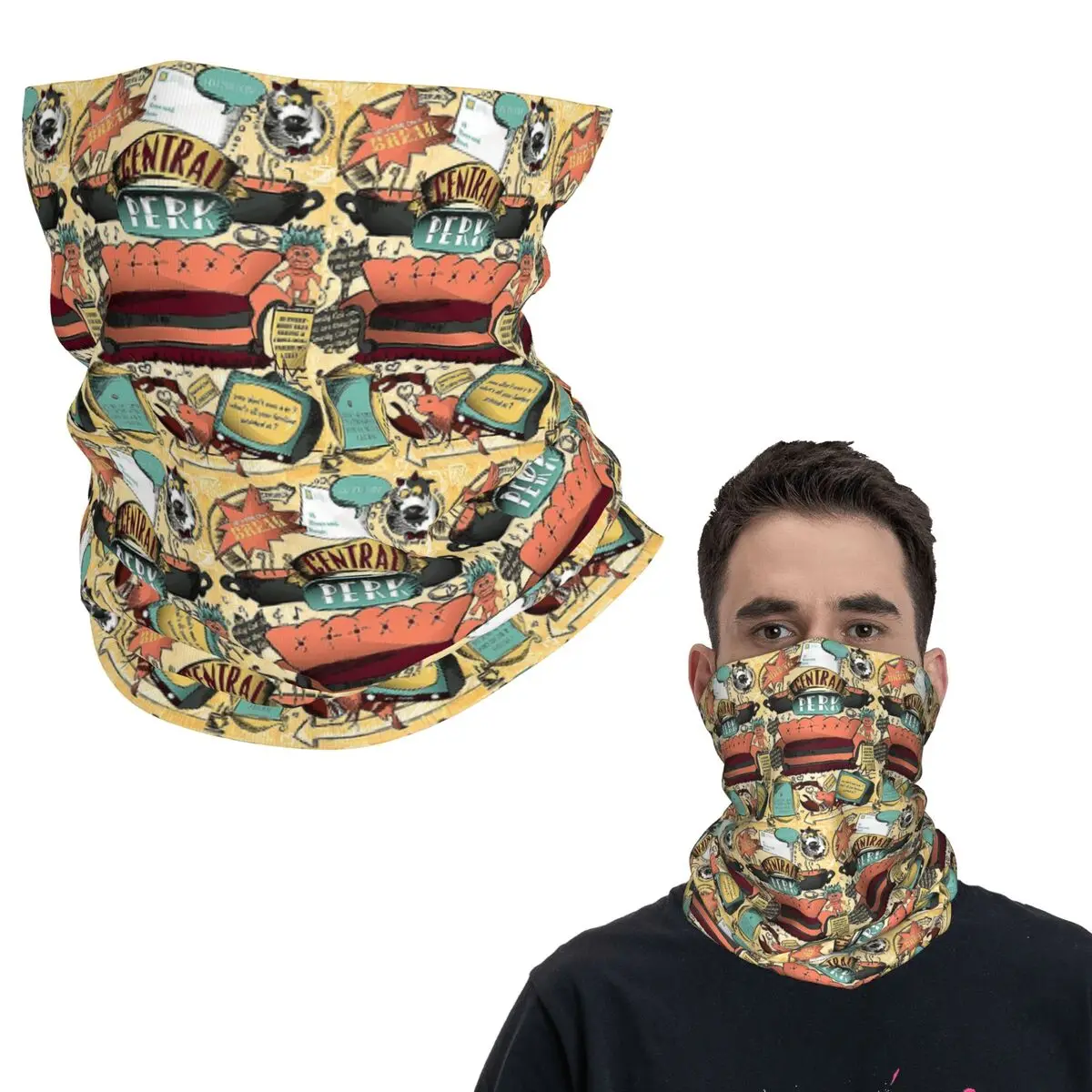 

Friends TV (5) Бандана на шею Маска с принтом Шарф Многофункциональный велосипедный шарф Унисекс Ветрозащитный для взрослых