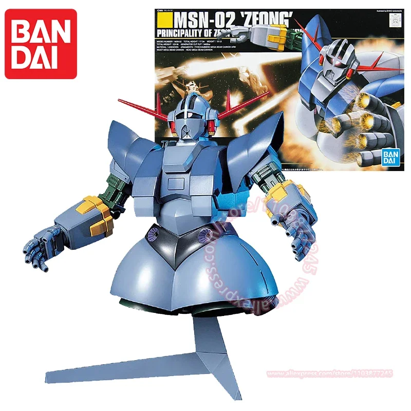 BANDAI HGUC 1/144 MSN-02 Neo Zeong Hand Model Children's Toy Desktop Ornament Decoration Action Figures Joints Movable Assembly