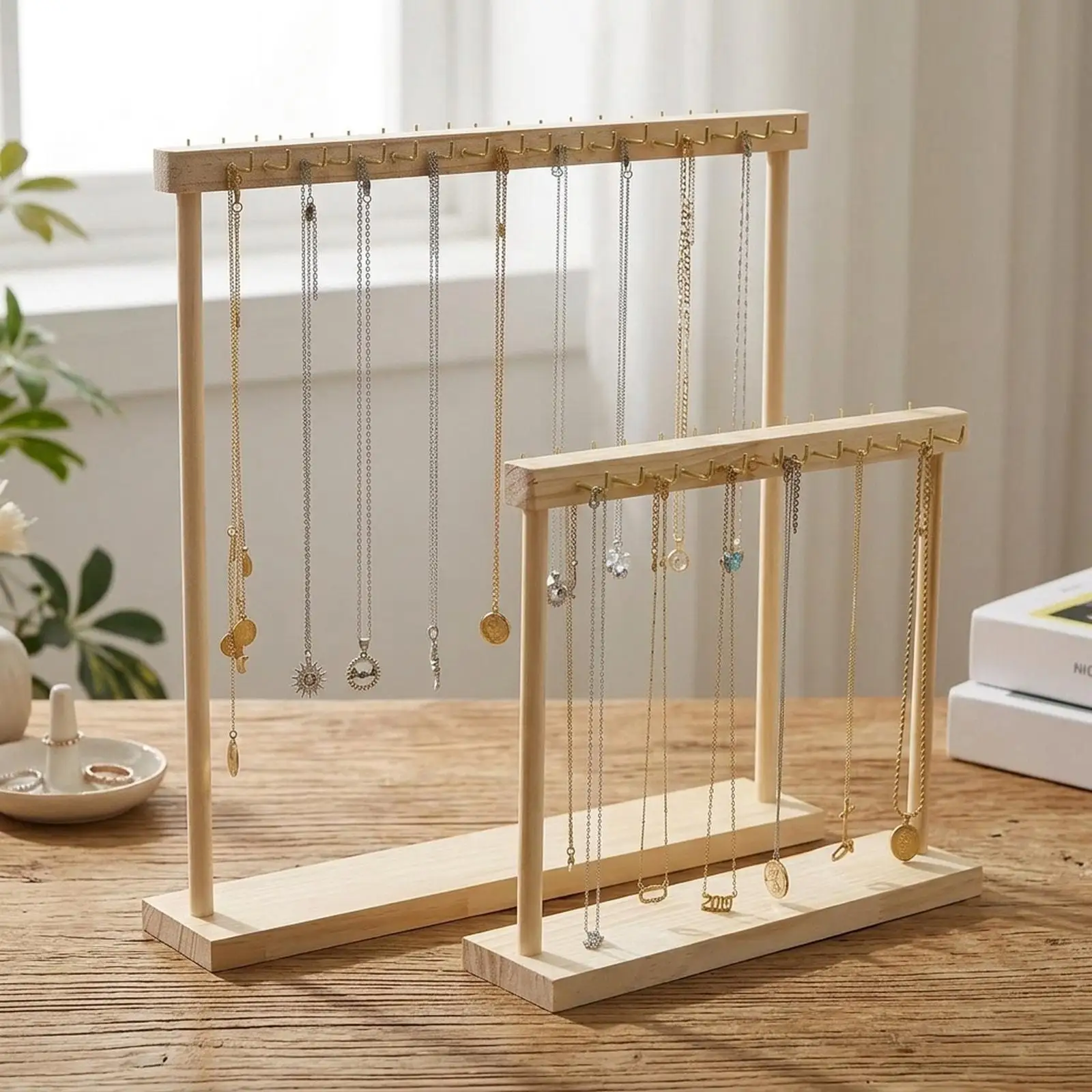 

Подставка для украшений с крючками, органайзер для браслетов, подвесной органайзер для серег, для спальни, столешницы, колец, настольный