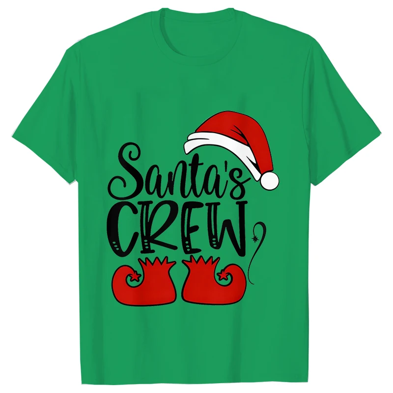 Santa\'s Crew Shirt Christmas T-shirts Santa Crew Family Outfit Cute Family Christmas Tee Shirts Family Party Tshirts Tops