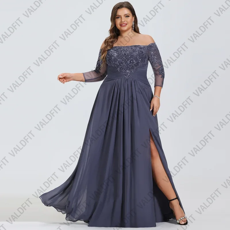 

Customized Plus Size Stormy Chiffon Mother of the Bride Dresses Wedding Party Evening Gowns vestidos para madre de novia 2024