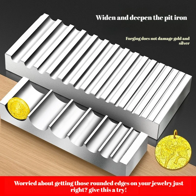 Jewelry Making Steel Forming Mold Tool for Gold Silver Round Disc Pendant Ring Bracelet Metal Stamping Hammering Bench Work