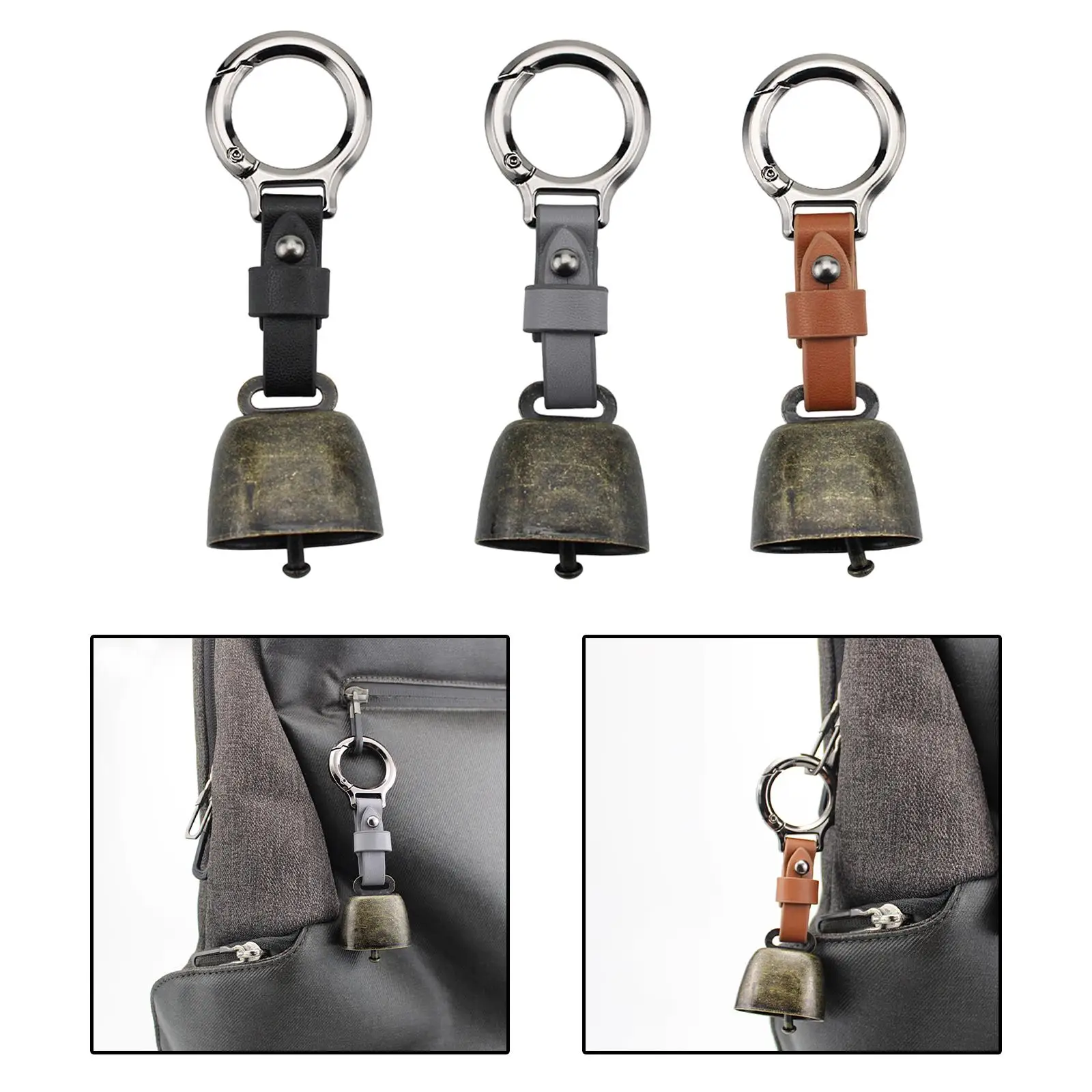 Bear Bell,with Snap Hook,Metal,Hanging,Pet Bell Noise Maker Pendant for Outdoor Hiking Camping Mountaineering Hiker Accessories