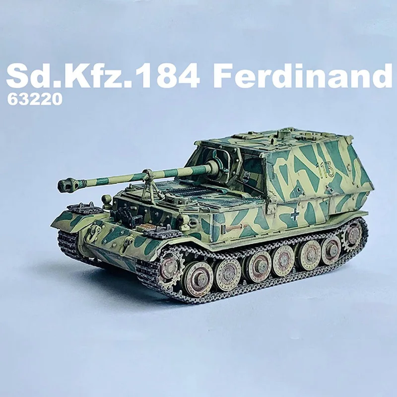 63220 1/72 Scale German Sd.Kfz.184 Ferdinand Anti-tank Destroyer Simulation Tracked Tank Model Display Collectible Souvenir