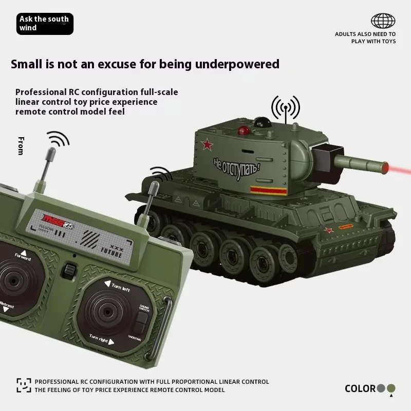 

New Desktop Series Mini Remote Control Tank Infrared Competitive Battle Track Tank Car German Tiger Model Boy Toy
