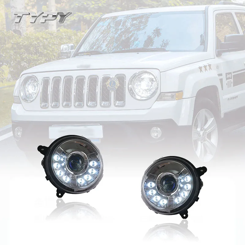 

Car Lighting System Headlights Modified LED DRL Xenon HID Headlamp For Jeep Patriot 2011 2012 2013 2014 2015