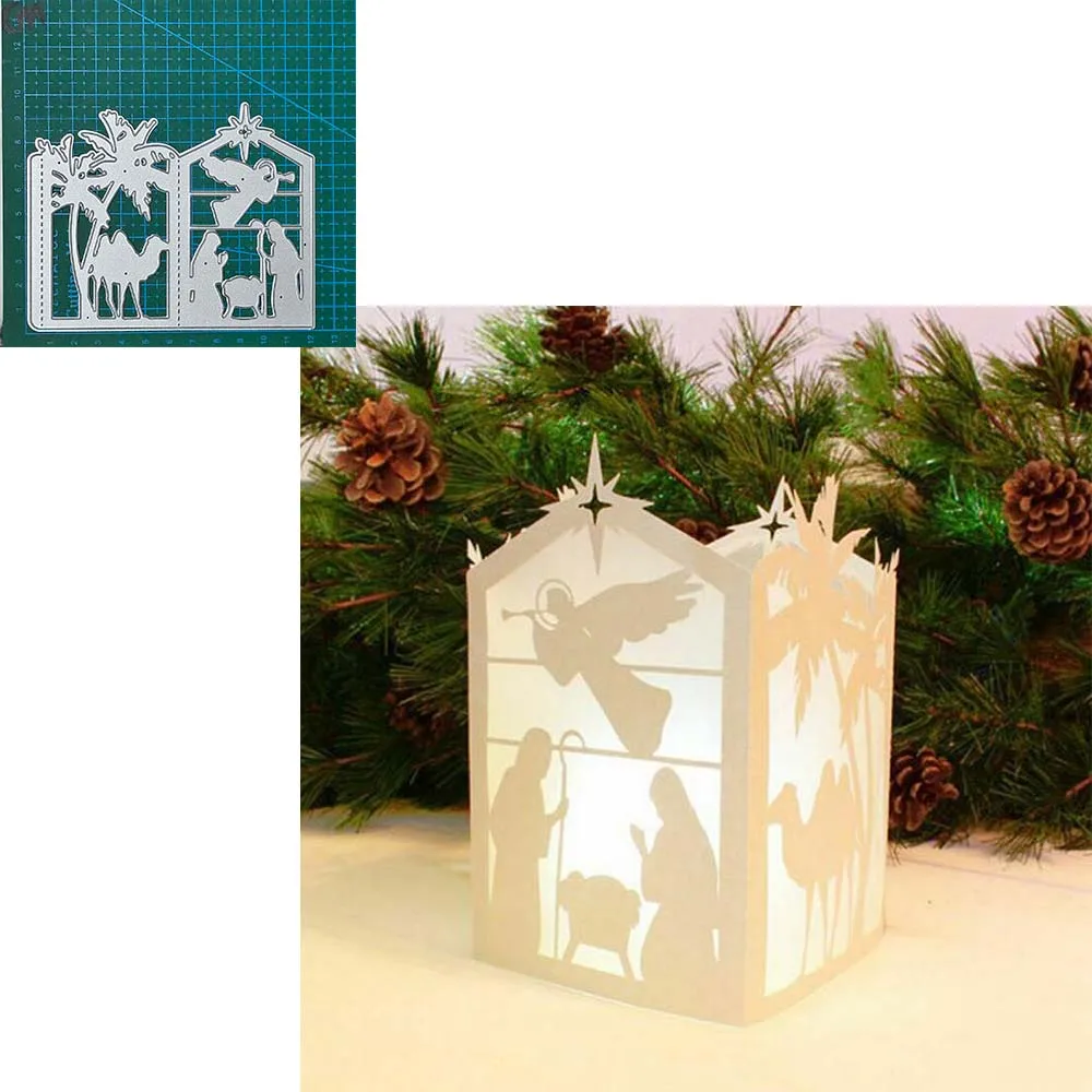 Weihnachts box Metalls ch neiden stirbt DIY Scrap booking Album Papier karte Form Prägung Handwerk Dekoration Schablone Vorlage