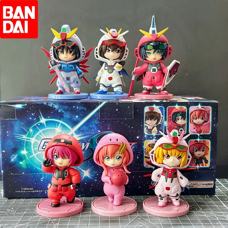 Bandai Blind Box Gundam Seed Destiny Chibi Pilot Pajama Doll Anime Collectible Merchandise Desktop Decoration For Anime Fans