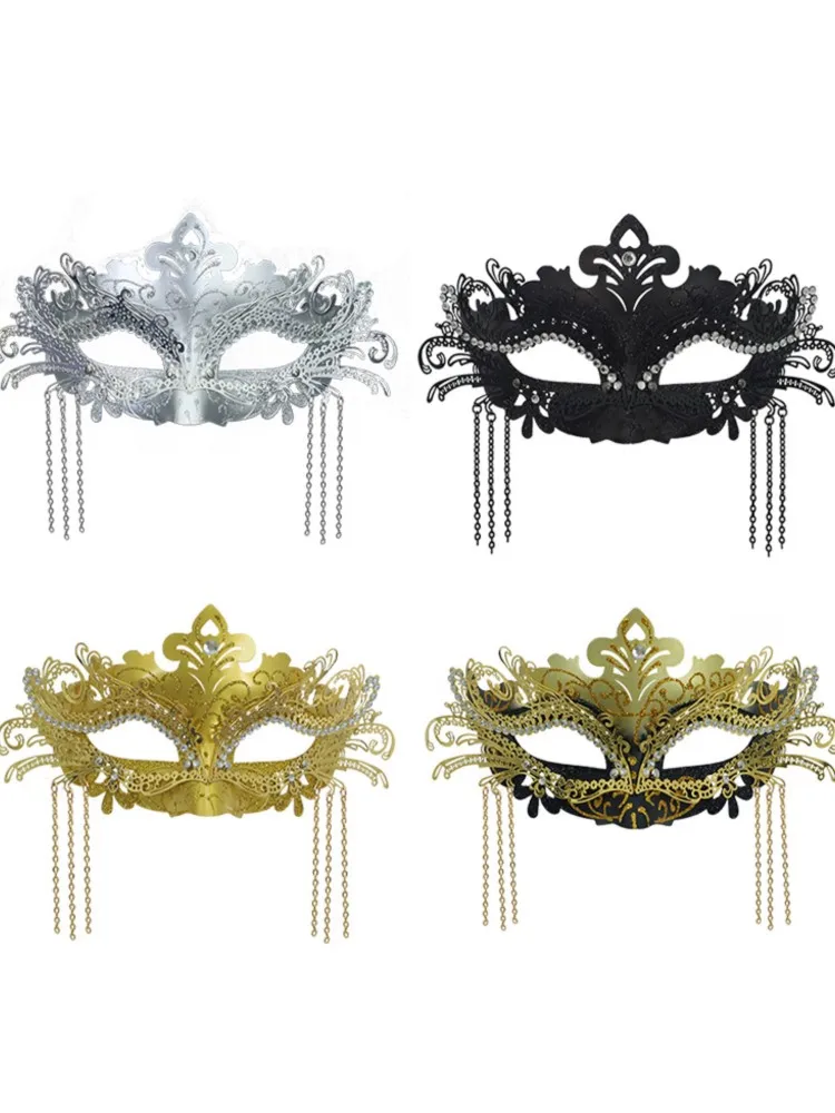 Masque pour les yeux Sexy gland Pteris eau diamant vénitien mascarade bal Halloween fête déguisement accessoires de déguisement dame masque facial