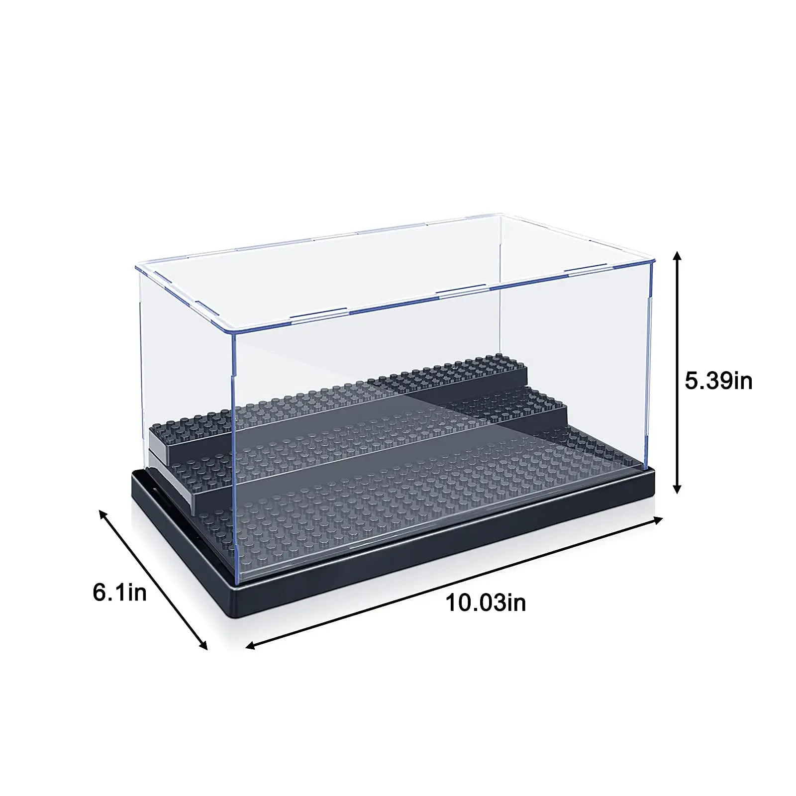 Display Case for Minifigures Action Figures Blocks, Display Box Storage Fit for Lego Minifigure for Building Assembly Toy Model