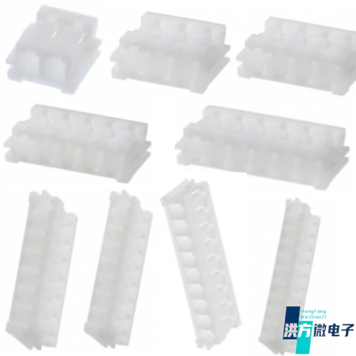 

50PCS original, EH connector, rubber shell, 2.5mm spacing, 1x2P~1x15P, white, without lock buckle, PA66, UL94V-0, -25 ℃~+85 ℃