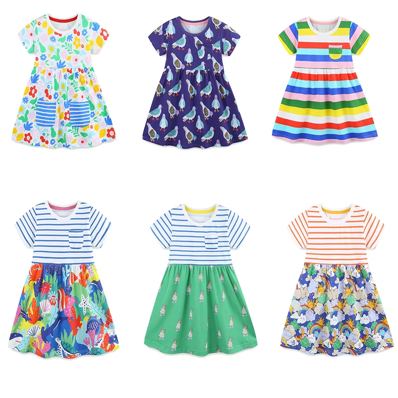 

Jumping Meters 2-7T Baby Princess Dresses Summer Girls Party Dress Animals Children Clothing Toddler Dresses