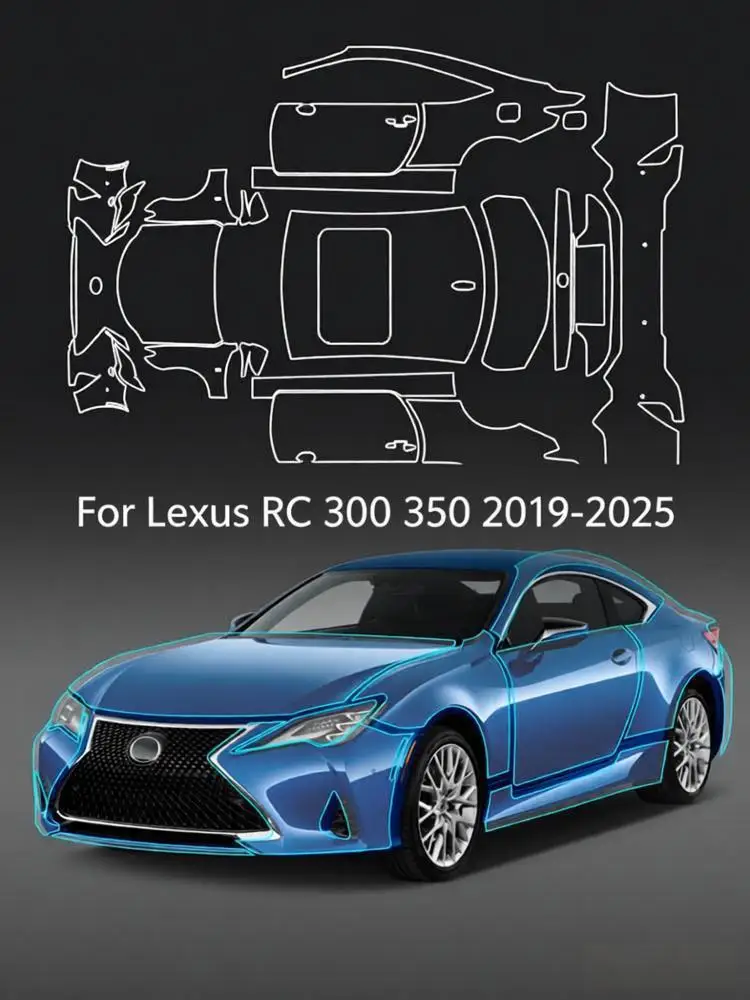 

8.5Mil TPU Bumper Paint Protection Film For Lexus RC 300 350 2019-2025 Pre-cut PPF Kit Clear Bra Car Body Anti-Scratch Resistant