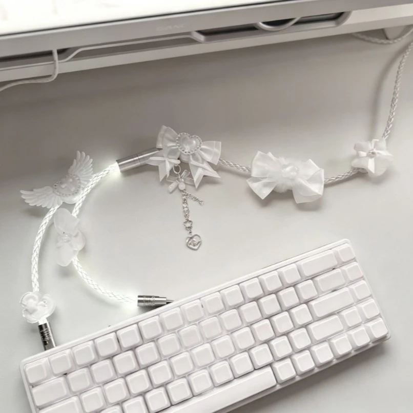 Star Wing Theme Aviation Plug Cable Custom Single Crystal Copper Luminous Cable 8k Supports Magnetic Switch Keyboard Accessories