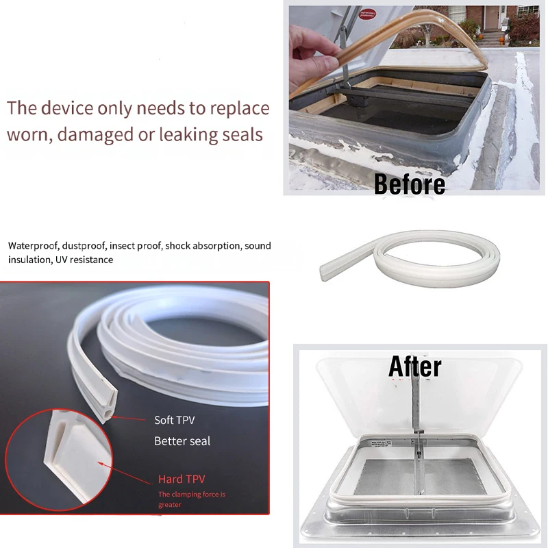 2 Stuks Rv Dak Vent Seal Tpe Rubber Camper Vent Fan Pakking Wit Rubber Voor Camper Caravan Camper Van Rv accessoires