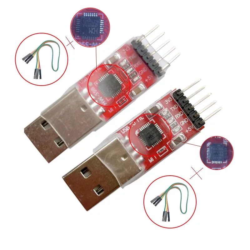 1/5/20PCS CP2102 / CH9102 Drive Module USB-to-TTL With Five DuPont Lines STC Downloader UART Usb-to-Serial Port Module