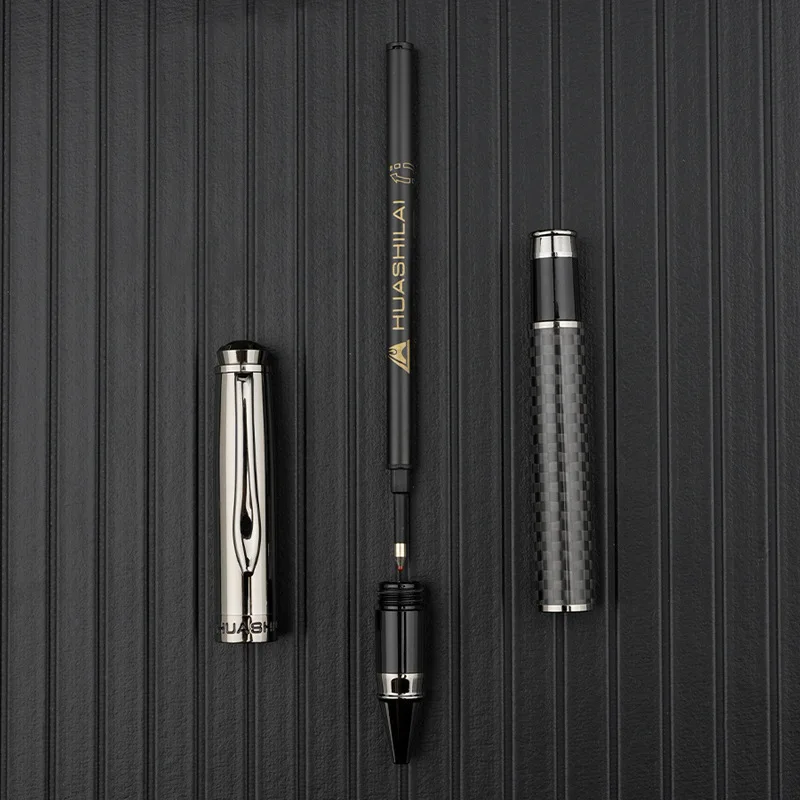 Luxury Pen Carbon Fibre Metal Ball-point Pen Signing Pens for Writing Gift Office Stationery Supplies