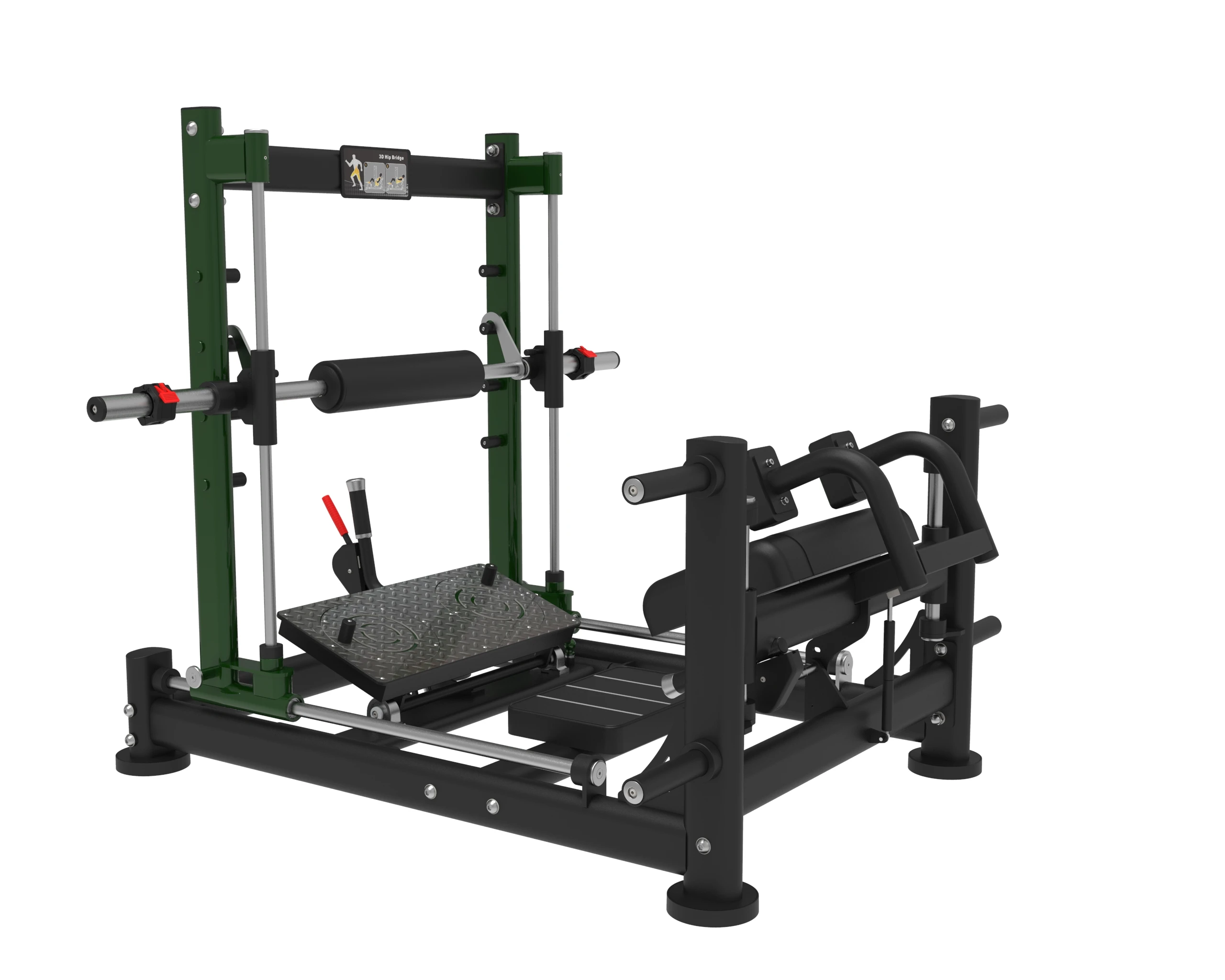 

Commercial Steel 3D Big Hip Bridge Machine Gym Hip Push Stool Power Feature Home Seal Sleeping Pull Back Barbell Rowing Trainer