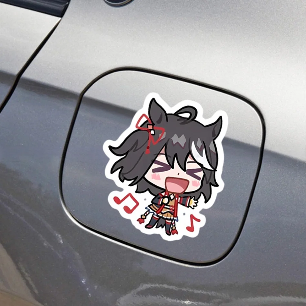 Kitasan Black Cartoon Decal Anime Uma Musume Pretty Derby Motorcycle Vinyl PVC Car Body Trunk Window Sticker For Laptop Hot 15cm
