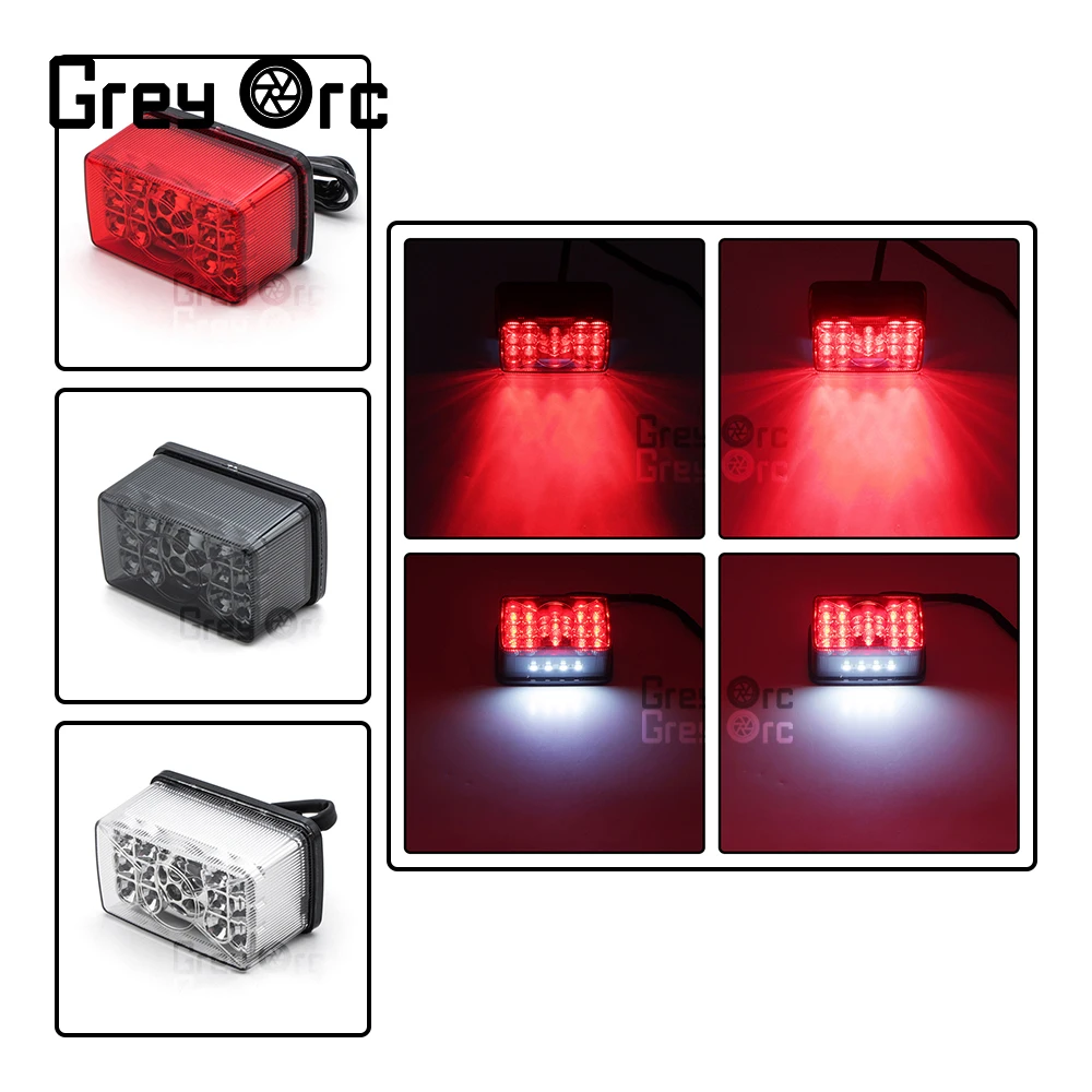 

Universal Motorcycle Tail Rear Light Lamp Taillight Motor Brake Stop Lights License Plate Light Moto Equipments Parts Access