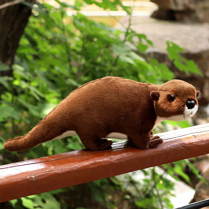 Reallife Lontra Peluche Realistico Farcito Animale Selvatico Carino Morbido Bambola Belle Lontre Giocattoli Decorazione Della Camera di Alta Qualità Regalo Per I Bambini